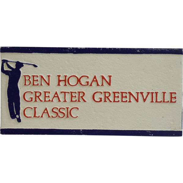Ben Hogan Greater Greenville Classic Tee Marker Sign