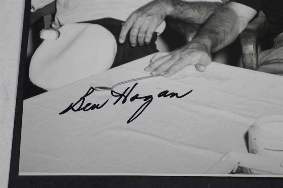 Ben Hogan & Sam Snead Dual Signed Photo with Attached Snead Golf Card JSA ALOA