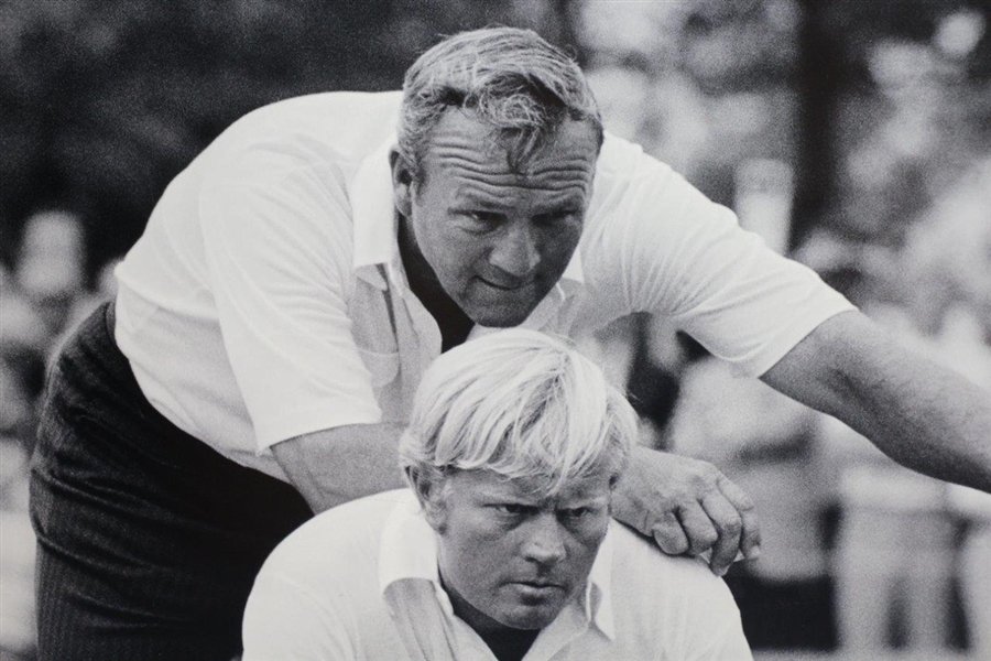 Arnold Palmer & Jack Nicklaus B&W 16x20 Matted Photo at 1971 Ryder Cup