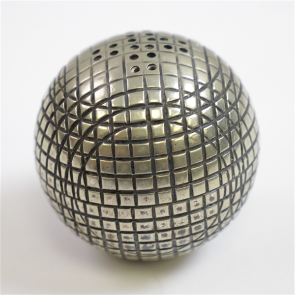 Vintage Silver Detachable Golf Ball Themed Pepper Shaker