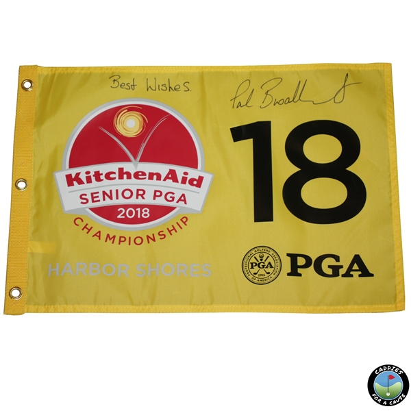 Paul Broadhurst Signed 2018 KitchenAid Senior PGA Championship Flag JSA ALOA