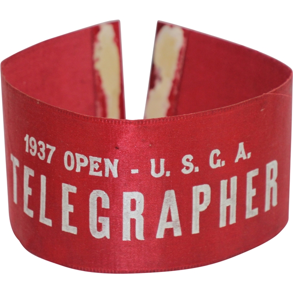1937 US Open U.S.G.A. Telegrapher Arm Band