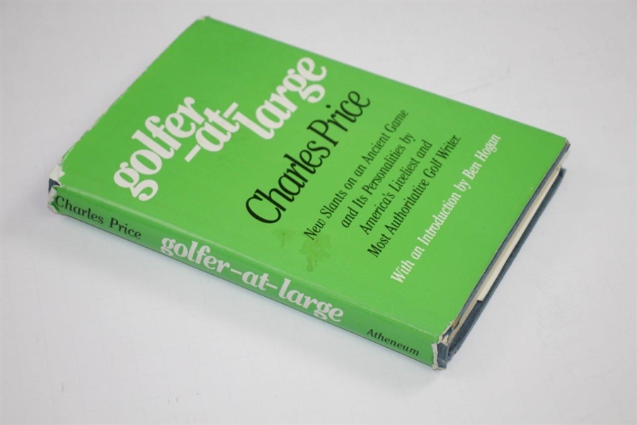 1982 'Golfer-At-Large' Author's Copy Book by Charles Price - The Charles Price Collection