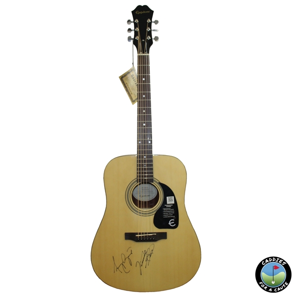 Vince Gill & Amy Grant Gill Signed Epiphone Acoustic Guitar - Caddies For A Cause JSA ALOA