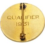 1931 PGA Championship at Wannamoisett CC Contestant Badge - Tom Creavy Winner