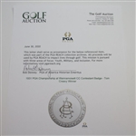 1931 PGA Championship at Wannamoisett CC Contestant Badge - Tom Creavy Winner