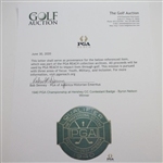 1940 PGA Championship at Hershey CC Contestant Badge - Byron Nelson Winner