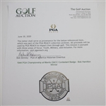 1944 PGA Championship at Manito G&CC Contestant Badge - Bob Hamilton Winner