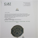 1949 PGA Championship at Hermitage CC Contestant Badge - Sam Snead Winner