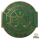 1953 PGA Championship at Birmingham CC Contestant Badge - Walter Burkemo Winner