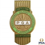 1954 PGA Championship at Keller GC Contestant Badge/Clip - Chick Harbert Winner