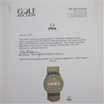 1954 PGA Championship at Keller GC Contestant Badge/Clip - Chick Harbert Winner