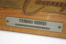 Walter Hagen 1921-1924-1925-1926-1927 PGA National Champion Bronze Relief Plaque
