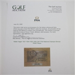 Walter Hagen 1921-1924-1925-1926-1927 PGA National Champion Bronze Relief Plaque