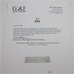 Jack Nicklaus Signed Official Used 1980 PGA Championship Friday Scorecard - 17th of 18 Majors JSA ALOA