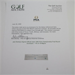 Jack Nicklaus Signed Official Used 1980 PGA Championship FINAL RD Scorecard - 17th of 18 Majors JSA ALOA