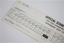 Jack Nicklaus Signed Official Used 1973 PGA Championship Thurs. Scorecard - 12th of 18 Majors Passes Bobby Jones - JSA ALOA
