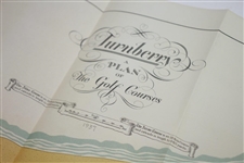 1937 Turnberry 'A Plan of The Golf Courses' Pamphlet with Fold Out Map