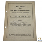 1931 Bulletin of New South Wales Greens Research Committee Booklet - Vol. 1 No. 1