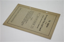 1931 Bulletin of New South Wales Greens Research Committee Booklet - Vol. 1 No. 1