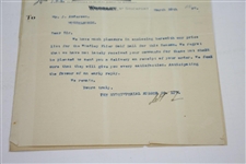 1897 The Hyde Imperial Rubber Co. Woodley Flyer Memo/Advert to J. Anderson (Musselburgh)