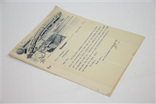 1897 The Hyde Imperial Rubber Co. Woodley Flyer Memo/Advert to J. Anderson (Musselburgh)