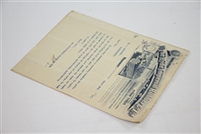 1897 The Hyde Imperial Rubber Co. Woodley Flyer Memo/Advert to J. Anderson (Musselburgh)