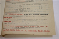 1897 The Hyde Imperial Rubber Co. Woodley Flyer Memo/Advert to J. Anderson (Musselburgh)