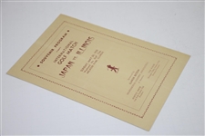 1935 Japan vs Illinois International Golf Match at Westward Ho Golf Club Souvenir Program