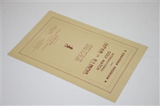 1935 Japan vs Illinois International Golf Match at Westward Ho Golf Club Souvenir Program