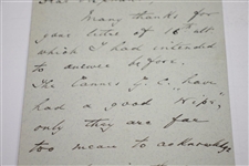 1893 Handwritten Letter to Oliphant from Corbett Regarding Ruling at Cannes Golf Club - June 28th