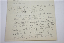 1893 Handwritten Letter from H.S.C. Everard on St. Andrews Stationary Regarding Ruling at Cannes Golf Club - March 20th