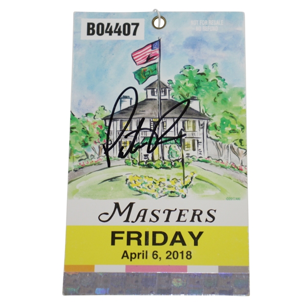 Patrick Reed Signed 2018 Masters Friday Ticket #B04407 JSA #DD12953