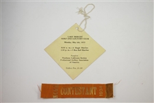 1934, 1935, & 1936 Northern California Golf Association Ticket, Ratings, & Contestant Ribbon - Rod Munday Collection