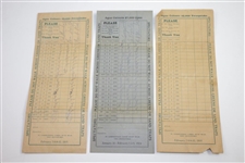 1934 Agua Caliente Contestant Ticket Plus Three Scorecards - 1934 & 1935(x2) - Rod Munday Collection