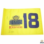 Lee Trevino Signed 1992 PGA Seniors Championship Yellow 18 Flag JSA ALOA