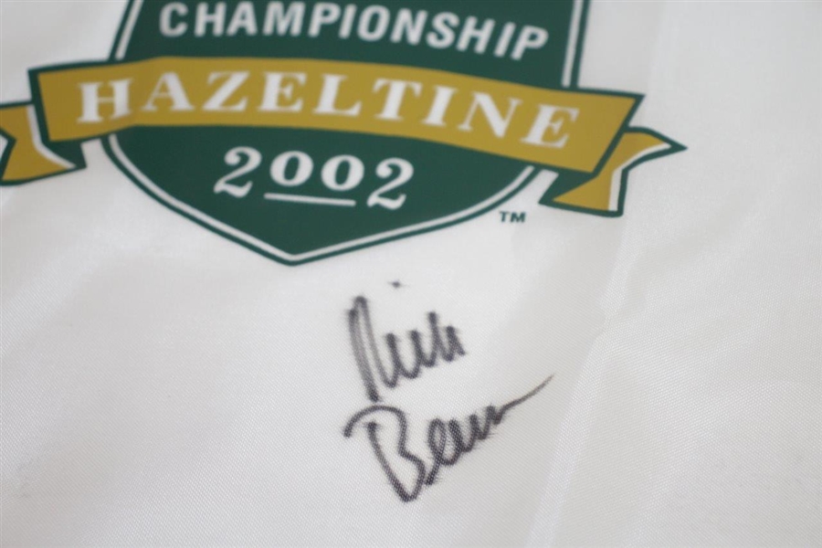 Rich Beem Signed 2002 PGA Championship at Hazeltine White Flag JSA ALOA