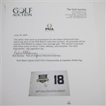 Rich Beem Signed 2002 PGA Championship at Hazeltine White Flag JSA ALOA
