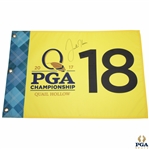 Justin Thomas Signed 2017 PGA Championship at Quail Hollow Screen Flag JSA ALOA
