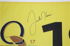 Justin Thomas Signed 2017 PGA Championship at Quail Hollow Screen Flag JSA ALOA