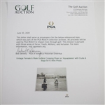 Vintage Female & Male Golfers Crossing River on 'Aquaplanes' with Clubs & Bags 8x10 Wire Photo