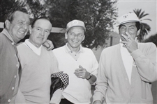 1963 Bob Hope, Frank Sinatra, Dean Martin & Phil Harris at Sinatra Inv. 8x10 Wire Photo