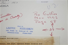 1963 Bob Hope, Frank Sinatra, Dean Martin & Phil Harris at Sinatra Inv. 8x10 Wire Photo