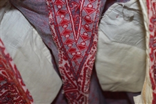 Paul Hahn's Personal Worn Di Fini Double Knit Polyester Men's Red Geometric Pattern Golf Pants