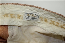 Paul Hahn's Personal Worn Di Fini Double Knit Polyester Men's Orange Flower Pattern Golf Pants