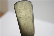 Circa Late 1870's Lofting Iron - Illegible Head Stamp Maker - Lambskin Grip