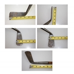 Circa Late 1870's Lofting Iron - Illegible Head Stamp Maker - Lambskin Grip