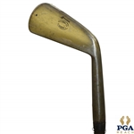 Circa 1885 Tom Stewart Tom Morris Smooth Face Iron with Pipe & Dot Punch Head Stamp 