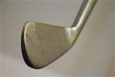 Circa 1885 Tom Stewart Tom Morris Smooth Face Iron with Pipe & Dot Punch Head Stamp 