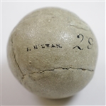 Circa 1830 James McEwan Feather Ball - 'J. McEwan' & '29' Handwritten on Ball
